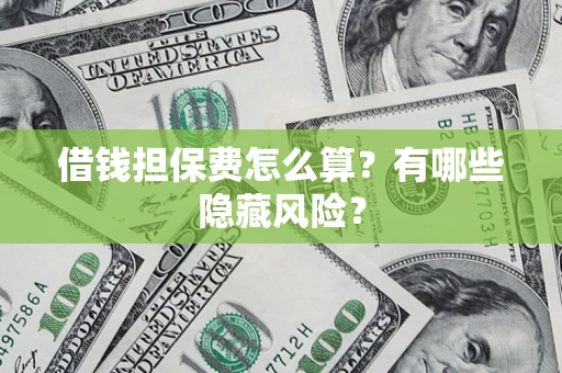 武汉借钱担保费怎么算？有哪些隐藏风险？