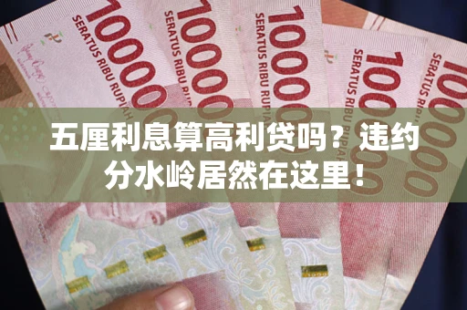 武汉五厘利息算高利贷吗？违约分水岭居然在这里！