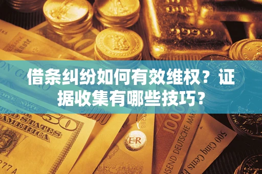 武汉借条纠纷如何有效维权？证据收集有哪些技巧？