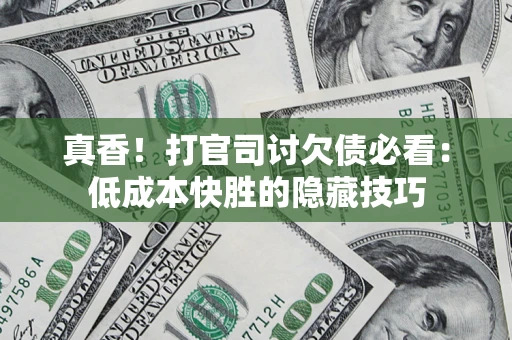 武汉真香！打官司讨欠债必看：低成本快胜的隐藏技巧