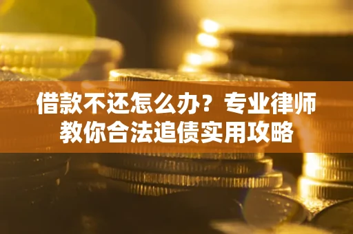 武汉借款不还怎么办？专业律师教你合法追债实用攻略