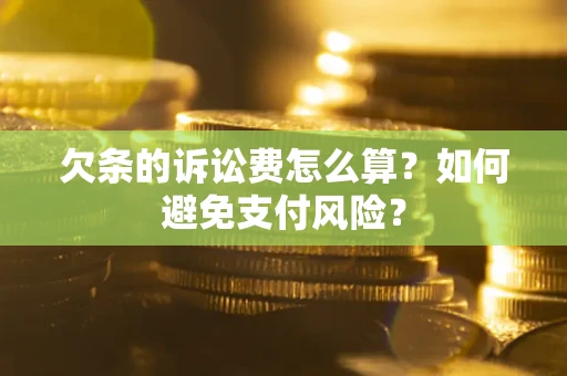 武汉欠条的诉讼费怎么算？如何避免支付风险？
