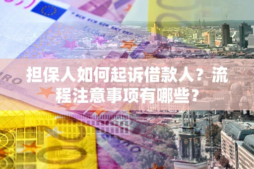 武汉担保人如何起诉借款人？流程注意事项有哪些？